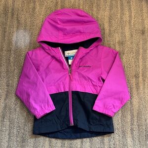 Columbia Kids Fuchsia and Navy Raincoat